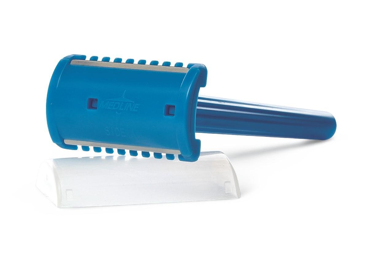 Medline Double-Sided Safety Razor, Blue, Pack of 100 – Non-Sterile, Latex-Free Shave Prep Avelisse