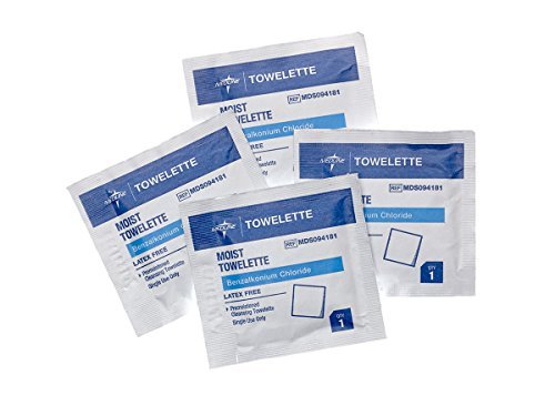 Medline Alcohol-Free Moist Towelettes – Individually Wrapped, 100-Pack for Travel & On-the-Go Hygiene - görsel 2