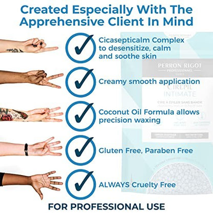 Cirepil Intimate Hard Wax Beads – 800g / 28.22 oz with Cicasepticalm & Coconut Oil – Specialized for Brazilian & Bikini Waxing – Creamy Anti-Bump Hair Removal for Sensitive Areas – Refill Bag Avelisse