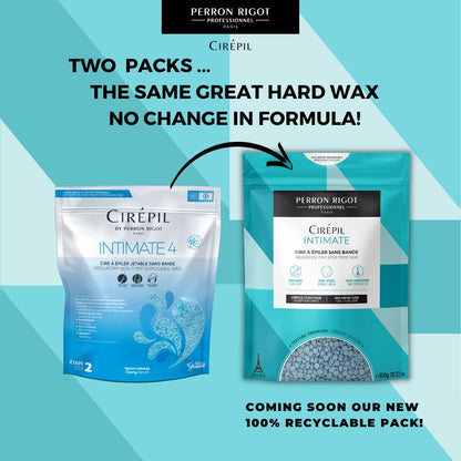 Cirepil Intimate Hard Wax Beads – 800g / 28.22 oz with Cicasepticalm & Coconut Oil – Specialized for Brazilian & Bikini Waxing – Creamy Anti-Bump Hair Removal for Sensitive Areas – Refill Bag Avelisse