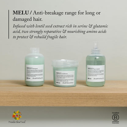 Davines MELU Shampoo, Elasticizing Anti-Breakage Gentle Cleansing Action for Long or Damaged Hair - 8.45 Fl Oz