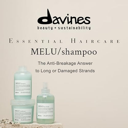 Davines MELU Shampoo, Elasticizing Anti-Breakage Gentle Cleansing Action for Long or Damaged Hair - 8.45 Fl Oz