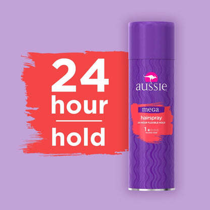 Aussie Mega Hairspray - 1.5 Fluid Ounce - Strong Hold, Flexible Finish