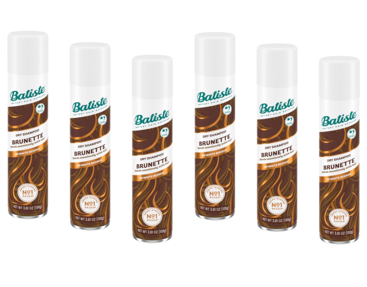 Batiste Dry Shampoo for Medium Brunette Hair - 6.73 oz (6 Pack) - Refresh & Volumize Avelisse