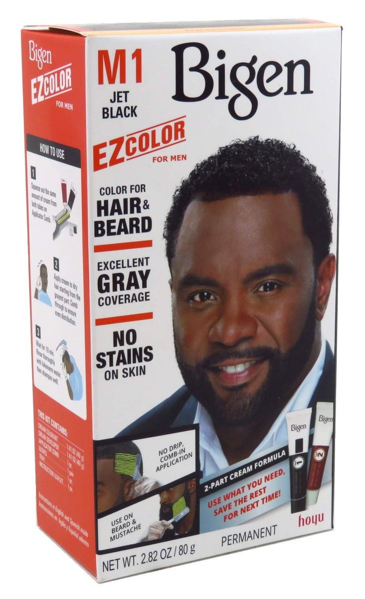Bigen EZ Color for Men Jet Black Kit (6 Pack) - Easy No-Mix Hair Color Avelisse