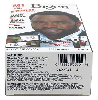 Bigen EZ Color for Men Jet Black Kit (6 Pack) - Easy No-Mix Hair Color Avelisse