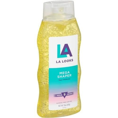 L.A. Looks Mega Mega Gel #9 - 20 Ounce (Pack of 6) - Extra Hold Styling Gel Avelisse