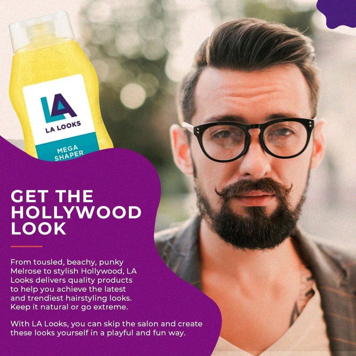L.A. Looks Mega Mega Gel #9 - 20 Ounce (Pack of 6) - Extra Hold Styling Gel Avelisse