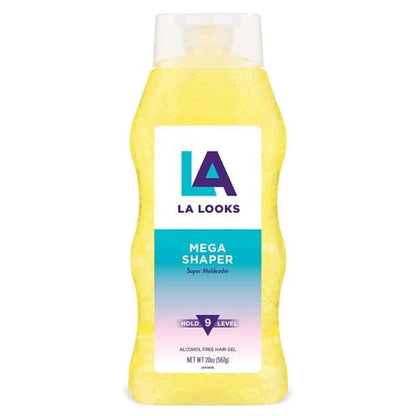 L.A. Looks Mega Mega Gel #9 - 20 Ounce (Pack of 6) - Extra Hold Styling Gel Avelisse
