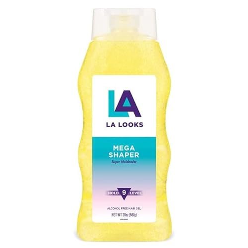 L.A. Looks Mega Mega Gel #9 - 20 Ounce (Pack of 6) - Extra Hold Styling Gel Avelisse
