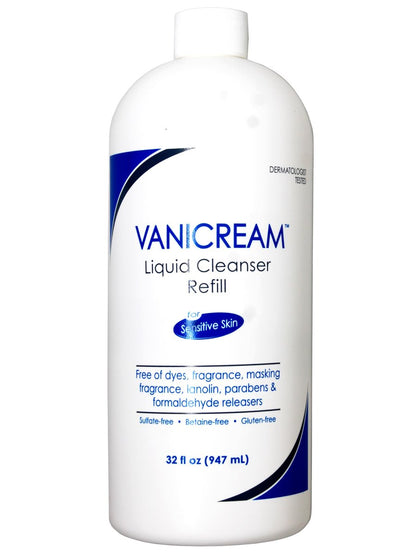 Vanicream Free & Clear Liquid Cleanser Refill 32 oz (Pack of 2) – Gentle, Non-Irritating Facial & Body Cleanser Avelisse