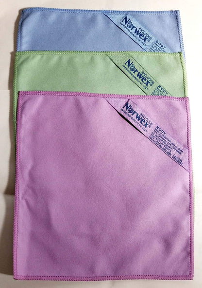 Norwex Suede Makeup Remover Face Cloth Set (3-Pack) – Blue, Purple, Green Avelisse