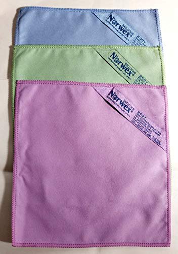 Norwex Suede Makeup Remover Face Cloth Set (3-Pack) – Blue, Purple, Green Avelisse