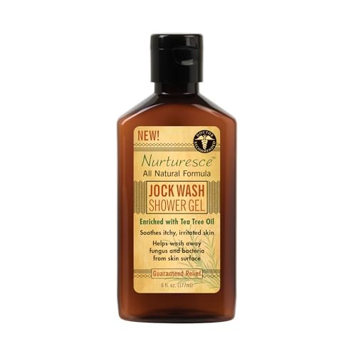 PediFix Nurturesce Jock Wash Shower Gel - Tea Tree Oil Enriched Anti-Fungal Body Wash, 6 Fl Oz Avelisse