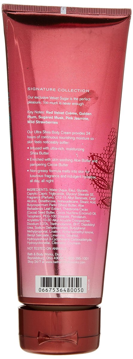 Bath & Body Works Velvet Sugar 24 Hour Moisture Ultra Shea Body Cream 8 oz - görsel 3