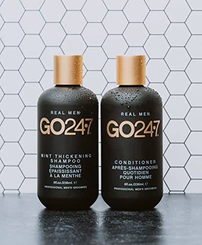 GO247 Mint Thickening Shampoo – Energizing Daily Cleanser with Peppermint & Menthol – Helps Support Fuller, Thicker-Looking Hair – Fresh Mint Scent, 8 Fl Oz Avelisse