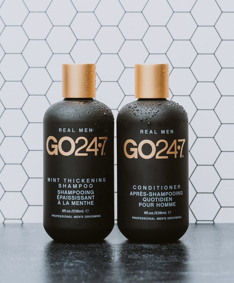 GO247 Mint Thickening Shampoo – Energizing Daily Cleanser with Peppermint & Menthol – Helps Support Fuller, Thicker-Looking Hair – Fresh Mint Scent, 8 Fl Oz Avelisse