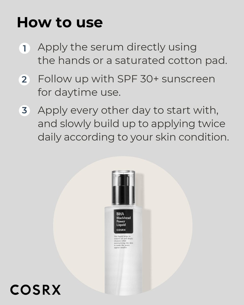 COSRX Niacinamide 2% + BHA 4% Blackhead Exfoliant Toner - 3.38 fl.oz / 100ml, Korean Toner for Blackhead Removal & Pore Minimizing, All Skin Types Avelisse