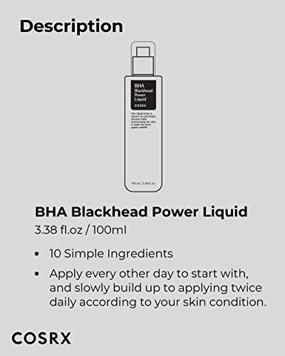 COSRX Niacinamide 2% + BHA 4% Blackhead Exfoliant Toner - 3.38 fl.oz / 100ml, Korean Toner for Blackhead Removal & Pore Minimizing, All Skin Types Avelisse
