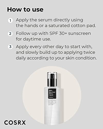COSRX Niacinamide 2% + BHA 4% Blackhead Exfoliant Toner - 3.38 fl.oz / 100ml, Korean Toner for Blackhead Removal & Pore Minimizing, All Skin Types Avelisse