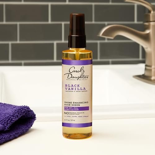 Carol's Daughter Black Vanilla Hair Sheen for Curly, Wavy & Natural Hair - Moisturizing Shine Spray for Dry, Dull or Brittle Hair, 4.3 Fl Oz - görsel 12
