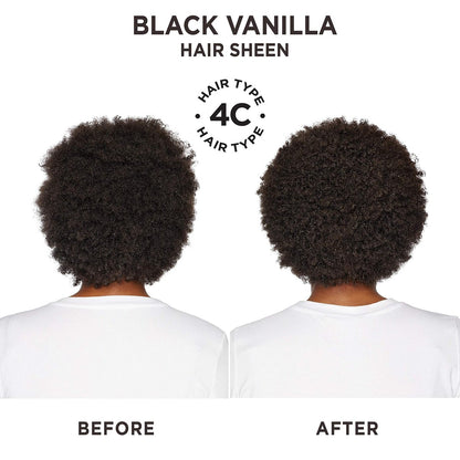 Carol's Daughter Black Vanilla Hair Sheen for Curly, Wavy & Natural Hair - Moisturizing Shine Spray for Dry, Dull or Brittle Hair, 4.3 Fl Oz
