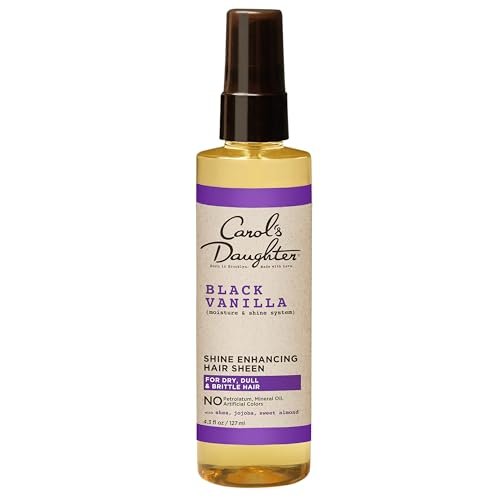 Carol's Daughter Black Vanilla Hair Sheen for Curly, Wavy & Natural Hair - Moisturizing Shine Spray for Dry, Dull or Brittle Hair, 4.3 Fl Oz - görsel 2