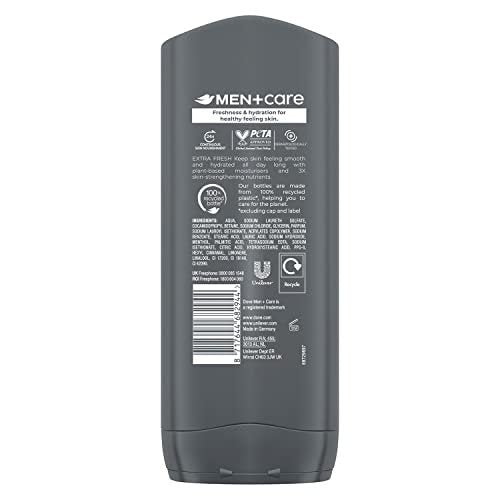 Dove Men+Care Refreshing Extra Fresh 3-In-1 Hair, Body And Face Wash Pack Of 6 - 400 ml Each - görsel 6