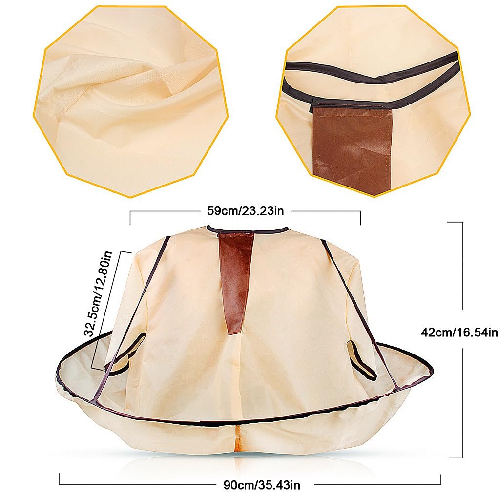 ewinever Waterproof Hair Cutting Cape - Foldable Salon Barber Cape for Adults (Yellow) - görsel 15