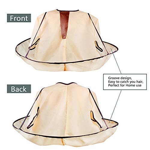 ewinever Waterproof Hair Cutting Cape - Foldable Salon Barber Cape for Adults (Yellow) - görsel 6