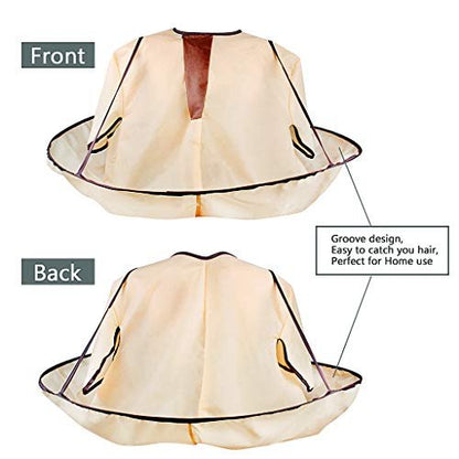 ewinever Waterproof Hair Cutting Cape - Foldable Salon Barber Cape for Adults (Yellow)