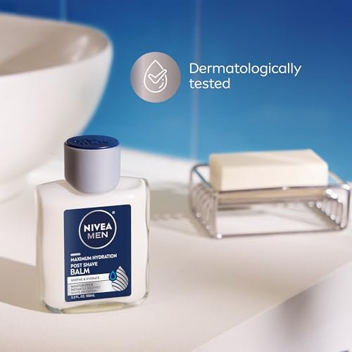 NIVEA MEN Maximum Hydration Post Shave Balm with Provitamin B5 and Aloe Vera, 3.3 Fl Oz (Pack of 3) Avelisse