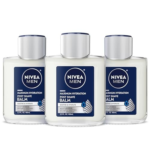 NIVEA MEN Maximum Hydration Post Shave Balm with Provitamin B5 and Aloe Vera, 3.3 Fl Oz (Pack of 3) Avelisse