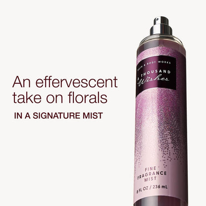 Bath & Body Works A Thousand Wishes Fine Fragrance Mist - Long-Lasting Body Spray for Women, Sparkling Prosecco & Peony Scent, 8 fl oz