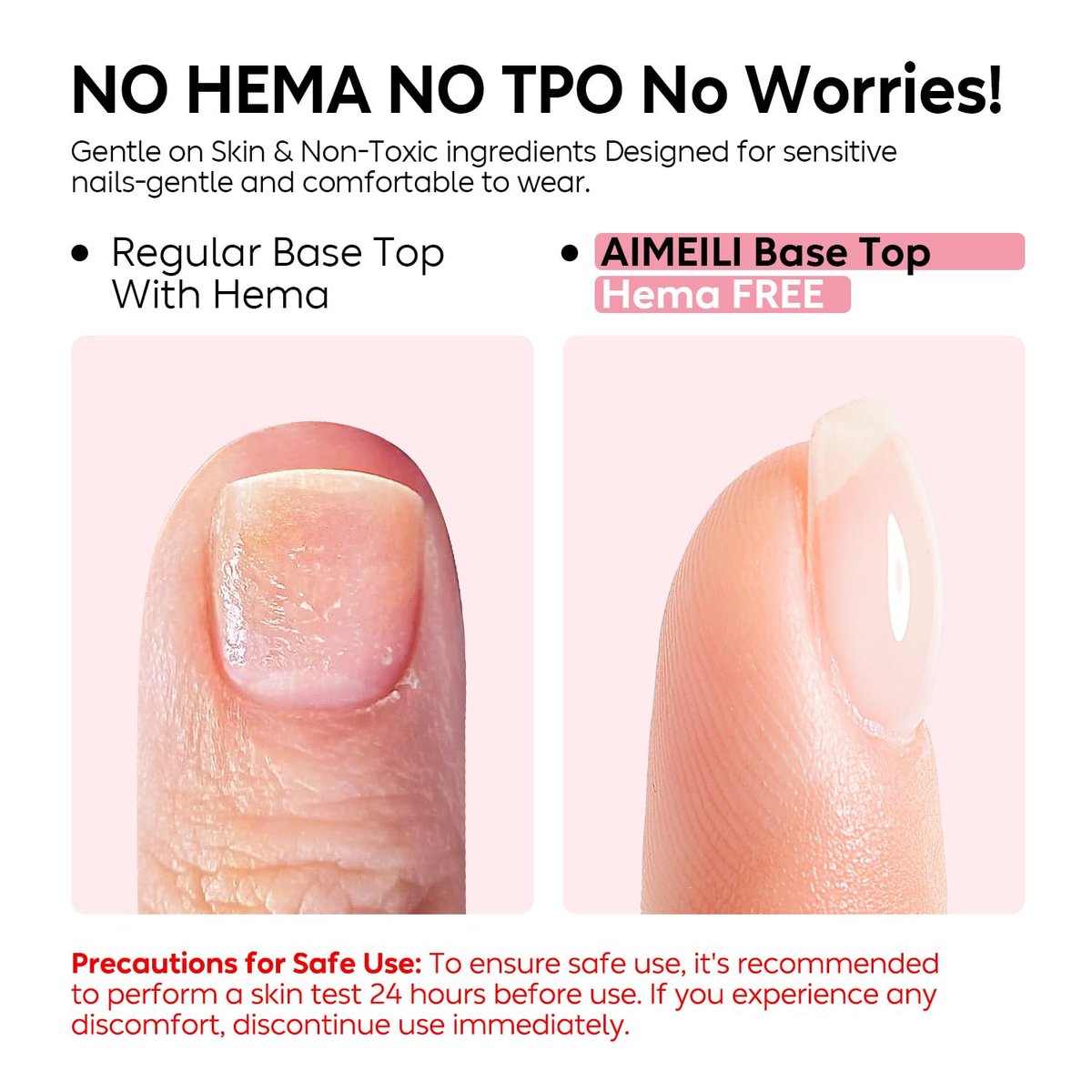 AIMEILI Gel Nail Polish No Wipe Top and Base Coat Set – 2 x 10ml, Shine Finish, Long Lasting, Soak Off - görsel 13
