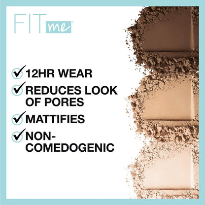 Maybelline Fit Me Matte + Poreless Pressed Face Powder Makeup & Setting Powder - Sun Beige (310), 0.29 oz