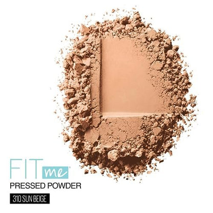 Maybelline Fit Me Matte + Poreless Pressed Face Powder Makeup & Setting Powder - Sun Beige (310), 0.29 oz