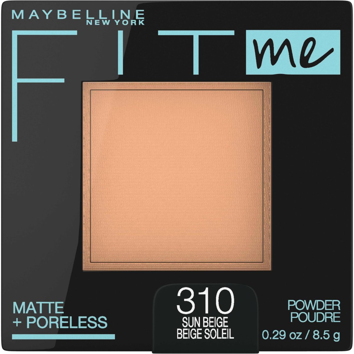 Maybelline Fit Me Matte + Poreless Pressed Face Powder Makeup & Setting Powder - Sun Beige (310), 0.29 oz - görsel 1