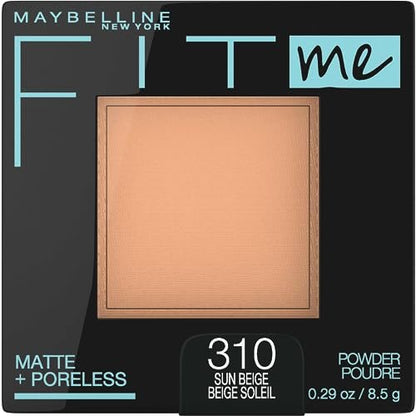 Maybelline Fit Me Matte + Poreless Pressed Face Powder Makeup & Setting Powder - Sun Beige (310), 0.29 oz