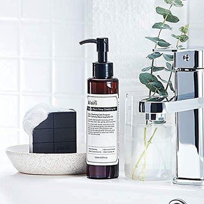 DearKlairs Gentle Black Cleansing Oil - 5.07 oz | Vegan, Non-Irritating Facial Cleanser for Sensitive Skin Avelisse