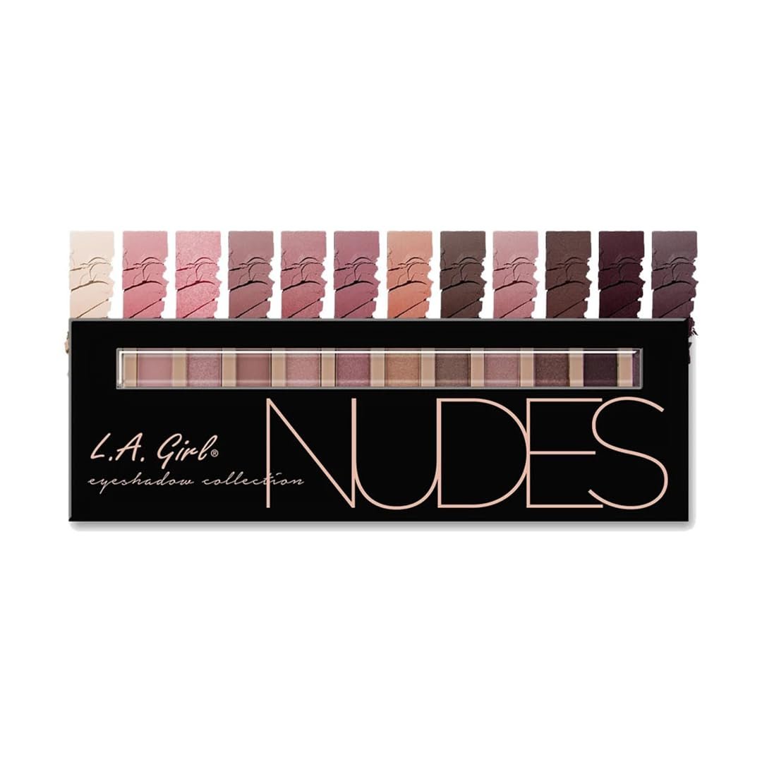 L.A. Girl Beauty Brick Eyeshadow - Nudes (0.42 oz) - Highly Pigmented Neutral Eyeshadow Palette - görsel 1