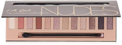 L.A. Girl Beauty Brick Eyeshadow - Nudes (0.42 oz) - Highly Pigmented Neutral Eyeshadow Palette