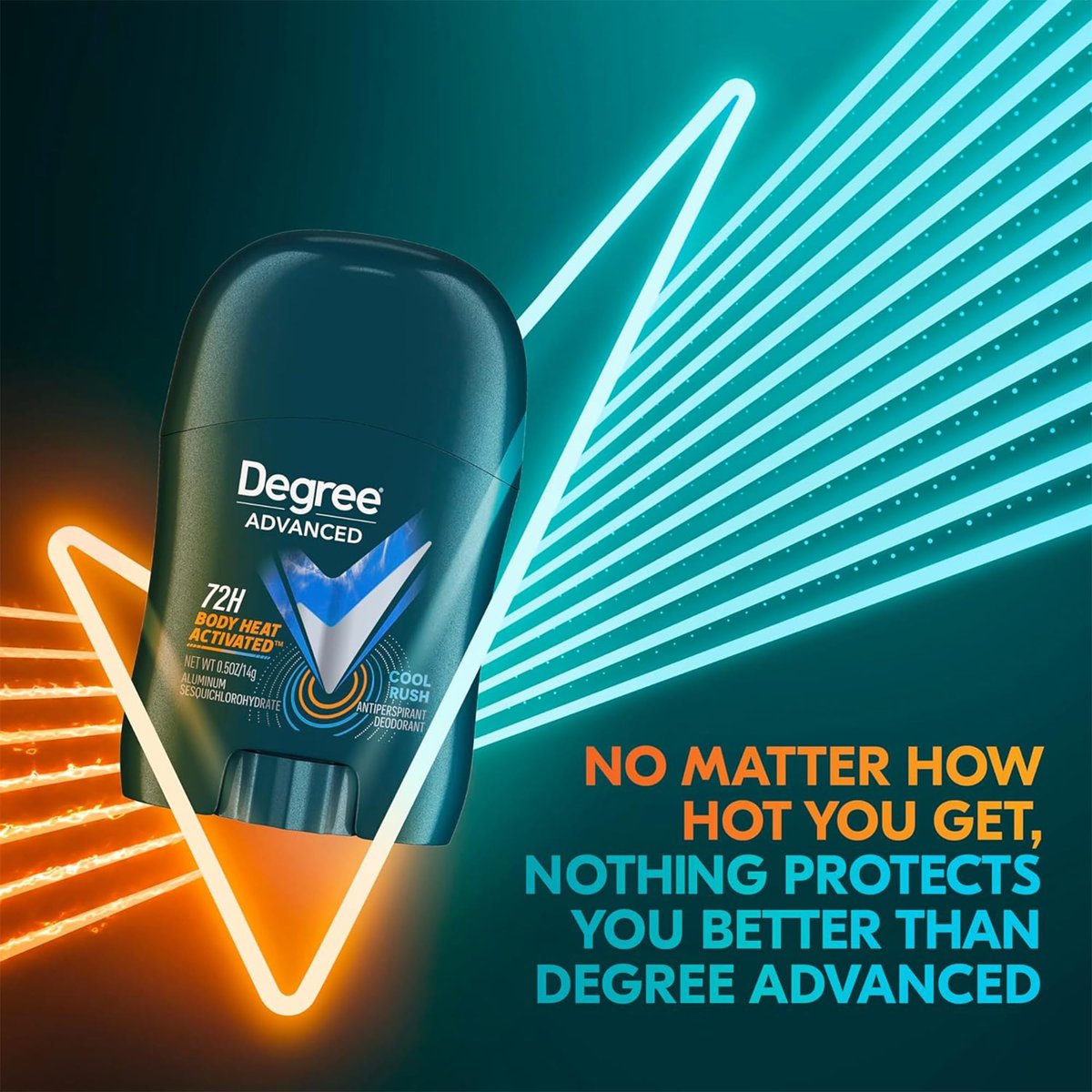 Degree Men Clinical Protection Antiperspirant Deodorant, Sport Strength 72H, Soft Solid, 1.7 oz (Pack of 4) + Travel Size Cool Rush Avelisse