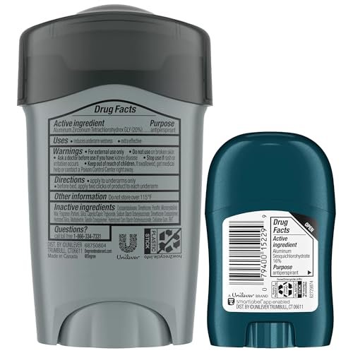 Degree Men Clinical Protection Antiperspirant Deodorant, Sport Strength 72H, Soft Solid, 1.7 oz (Pack of 4) + Travel Size Cool Rush Avelisse