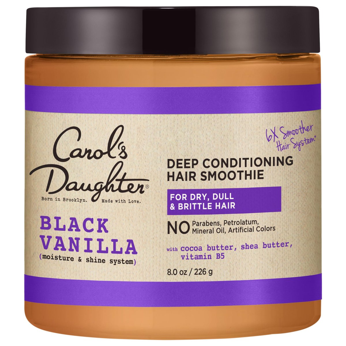 Carol's Daughter Black Vanilla Hair Smoothie - Shea Butter Hair Mask for Dry, Curly, Wavy, and Natural Hair, 8 oz - görsel 1