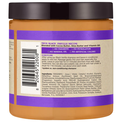 Carol's Daughter Black Vanilla Hair Smoothie - Shea Butter Hair Mask for Dry, Curly, Wavy, and Natural Hair, 8 oz