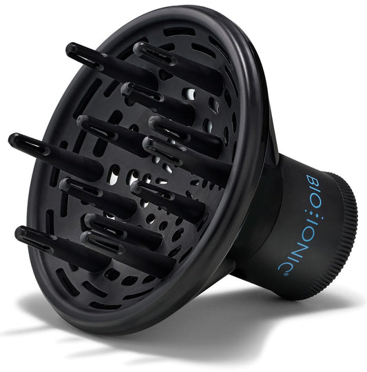 BIO IONIC Universal Diffuser for Hair Dryer – Frizz Control & Shine, Fits 2.25" Nozzle, Black Avelisse
