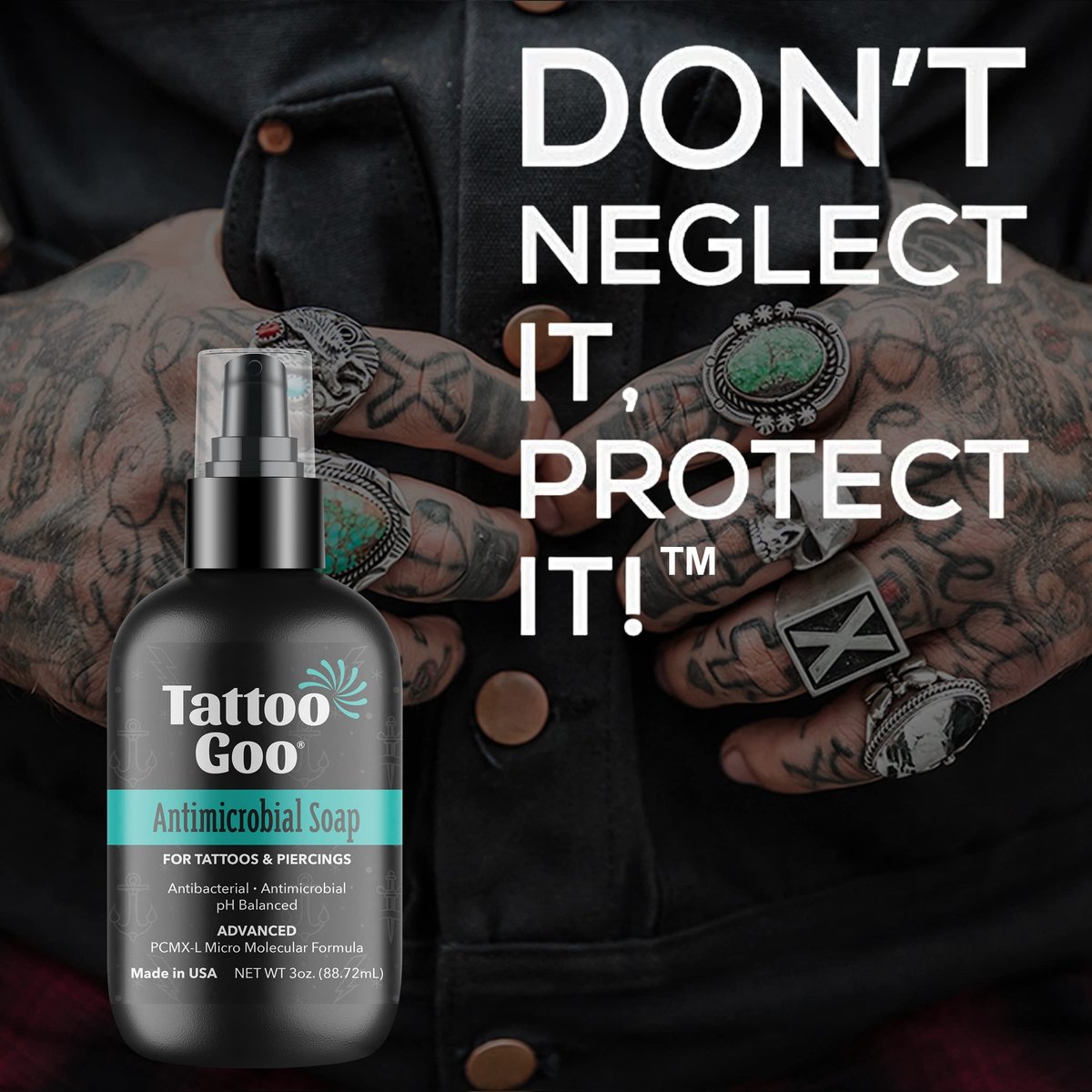 Tattoo Goo Cleansing Soap – pH Balanced Tattoo & Piercing Aftercare, 3 oz – Fragrance-Free, No Residue - görsel 7