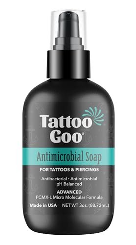 Tattoo Goo Cleansing Soap – pH Balanced Tattoo & Piercing Aftercare, 3 oz – Fragrance-Free, No Residue - görsel 2