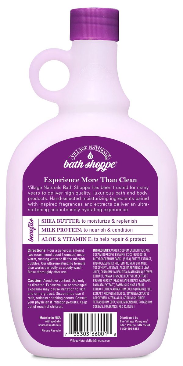 Village Naturals Bath Shoppe Moisturizing Lavender Chamomile Milk Bath - Hydrates Skin with Shea Butter & Vitamin E, Pack of 2 (28 fl oz Each) - görsel 4